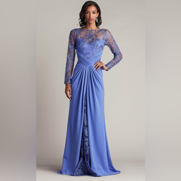 Tadashi Shoji Dresses & Skirts - TADASHI SHOJI - RAVINA EMBROIDERED ILLUSION GOWN